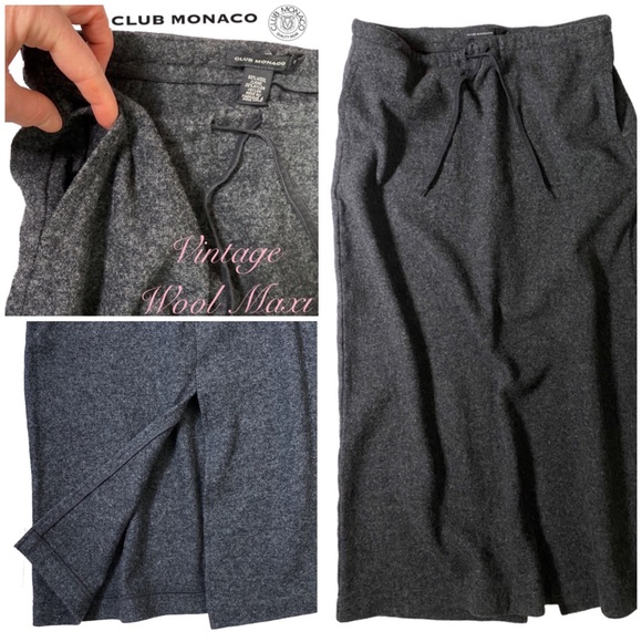 Club Monaco Vintage Skirt Lightweight Felted Wool A-Line - Picture 12 of 12